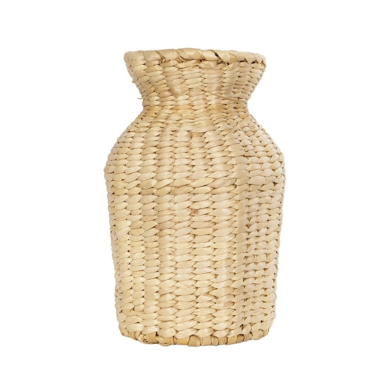 GloboStar® Artificial Garden HAVANA 21222 Διακοσμητικό Πλεκτό Καλάθι - Κασπώ Γλάστρα - Flower Pot Μπεζ Μ16 x Π16 x Υ25cm