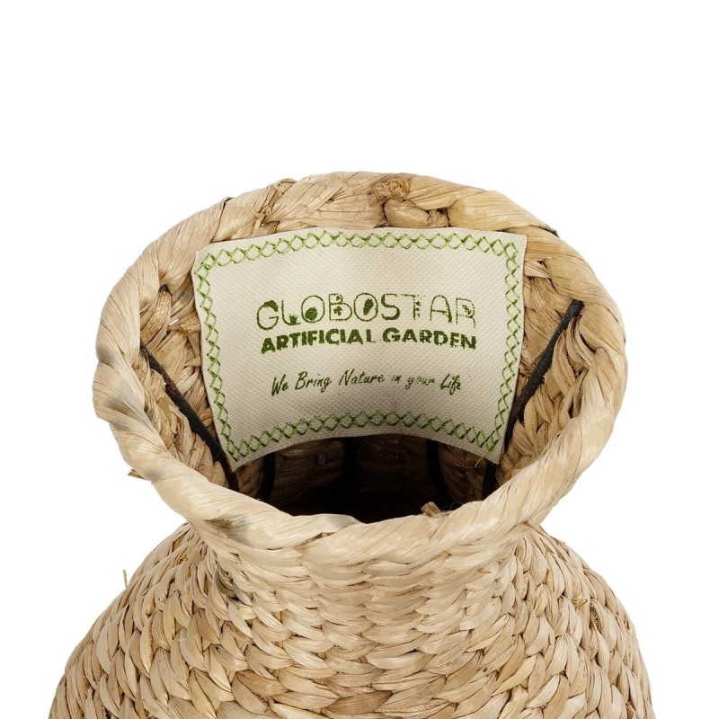GloboStar® Artificial Garden HAVANA 21223 Διακοσμητικό Πλεκτό Καλάθι Κασπώ Γλάστρα Μπεζ Π22 x M22 x Υ42cm