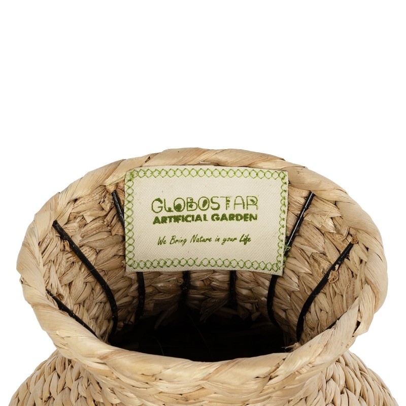 GloboStar® Artificial Garden HAVANA 21229 Διακοσμητικό Πλεκτό Καλάθι - Κασπώ Γλάστρα - Flower Pot Μπεζ Π29 x M29 x Υ57cm