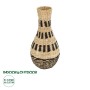 GloboStar® Artificial Garden HAVANA 21230 Διακοσμητικό Πλεκτό Καλάθι - Κασπώ Γλάστρα - Flower Pot Μπεζ με Μαύρο Π25 x M25 x Υ57cm