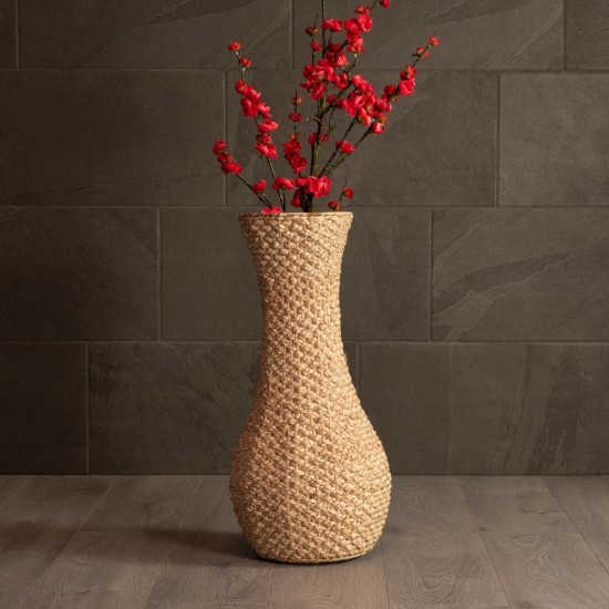 GloboStar® Artificial Garden SANDIAGO 21233 Διακοσμητικό Πλεκτό Καλάθι - Κασπώ Γλάστρα - Flower Pot Μπεζ Π30 x M30 x Υ60cm GloboStar® Artificial Garden SANDIAGO 21233 Διακοσμητικό Πλεκτό Καλάθι - Κασπώ Γλάστρα - Flower Pot Μπεζ Π30 x M30 x Υ60cm