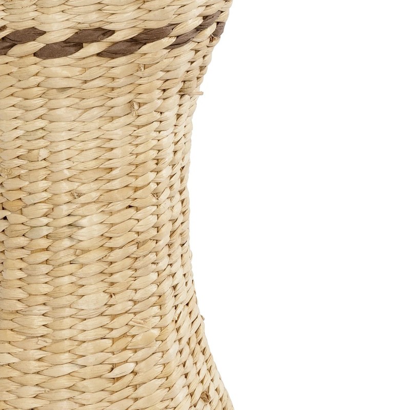GloboStar® Artificial Garden MONACO 21235 Διακοσμητικό Πλεκτό Καλάθι - Κασπώ Γλάστρα - Flower Pot Μπεζ Φ29cm x Υ60cm