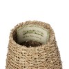 GloboStar® Artificial Garden FRANCISCO 21240 Διακοσμητικό Πλεκτό Καλάθι - Κασπώ Γλάστρα - Flower Pot Μπεζ Μ20 x Π20 x Υ41cm