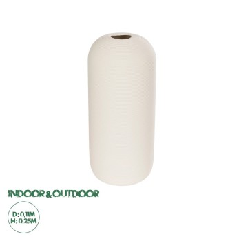 GloboStar® Artificial Garden BLANCO 21247 Διακοσμητική Κεραμική Γλάστρα Γκρι Π11 x Μ11 x Υ25 cm