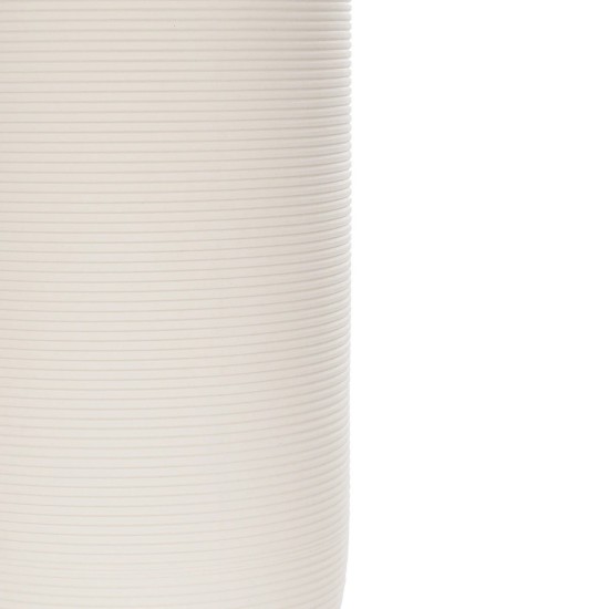 GloboStar® Artificial Garden BLANCO 21247 Διακοσμητική Κεραμική Γλάστρα Γκρι Π18 x Μ18 x Υ16 cm