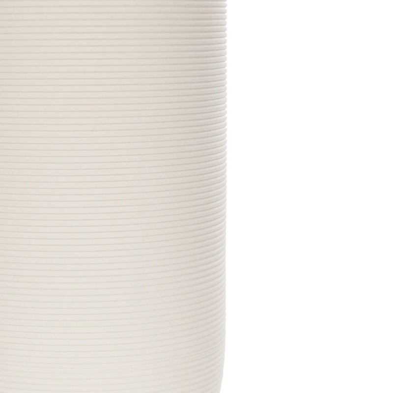 GloboStar® Artificial Garden BLANCO 21247 Διακοσμητική Κεραμική Γλάστρα Γκρι Π18 x Μ18 x Υ16 cm