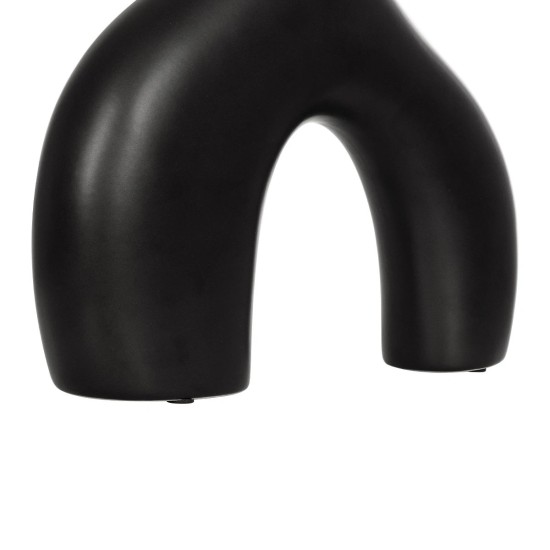 GloboStar® Artificial Garden TOLEDO 21249 Διακοσμητικό Κεραμικό Βάζo Μαύρο Π27 x Μ6 x Υ24 cm GloboStar® Artificial Garden TOLEDO 21249 Διακοσμητικό Κεραμικό Βάζo Μαύρο Π27 x Μ6 x Υ24 cm