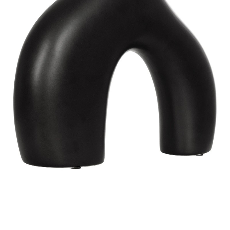 GloboStar® Artificial Garden TOLEDO 21249 Διακοσμητικό Κεραμικό Βάζo Μαύρο Π27 x Μ6 x Υ24 cm