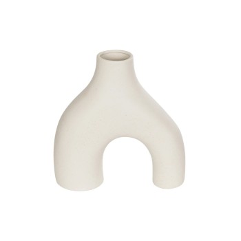 GloboStar® Artificial Garden TOLEDO 21250 Διακοσμητικό Κεραμικό Βάζo Μπεζ Π23 x Μ10 x Υ24 cm