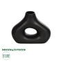 GloboStar® Artificial Garden HORIZON 21252 Διακοσμητικό Κεραμικό Βάζo Μαύρο Π18 x Μ6 x Υ15 cm