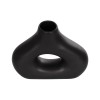 GloboStar® Artificial Garden HORIZON 21252 Διακοσμητικό Κεραμικό Βάζo Μαύρο Π18 x Μ6 x Υ15 cm