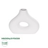 GloboStar® Artificial Garden HORIZON 21253 Διακοσμητικό Κεραμικό Βάζo Λευκό Π18 x Μ6 x Υ15 cm