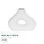 GloboStar® Artificial Garden HORIZON 21253 Διακοσμητικό Κεραμικό Βάζo Λευκό Π18 x Μ6 x Υ15 cm