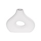 GloboStar® Artificial Garden HORIZON 21253 Διακοσμητικό Κεραμικό Βάζo Λευκό Π18 x Μ6 x Υ15 cm