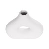 GloboStar® Artificial Garden HORIZON 21253 Διακοσμητικό Κεραμικό Βάζo Λευκό Π18 x Μ6 x Υ15 cm