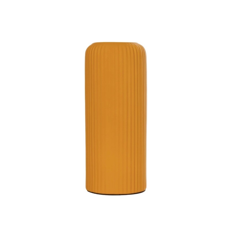 GloboStar® Artificial Garden CANGUU 21255 Διακοσμητικό Κεραμικό Βάζo Πορτοκαλί Π11 x Μ11 x Υ26 cm