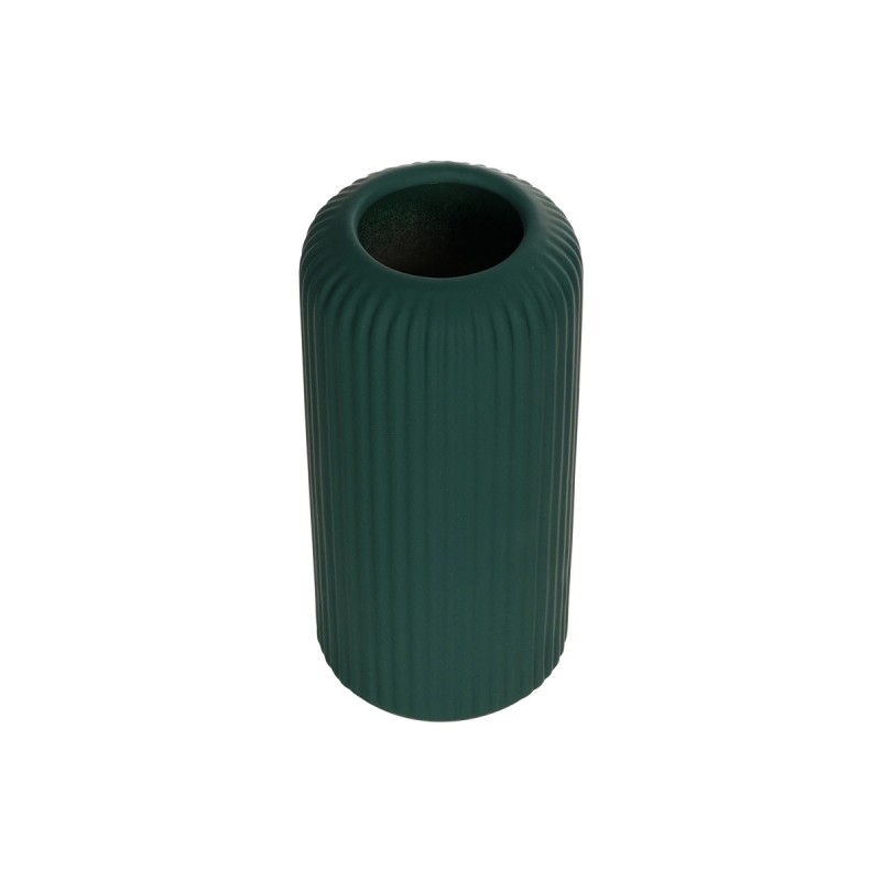GloboStar® Artificial Garden KUTA 21256 Διακοσμητικό Κεραμικό Βάζo Πράσινο Π10 x Μ10 x Υ20 cm