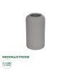 GloboStar® Artificial Garden LOVINA 21257 Διακοσμητικό Κεραμικό Βάζo Γκρι Π9 x Μ9 x Υ16 cm