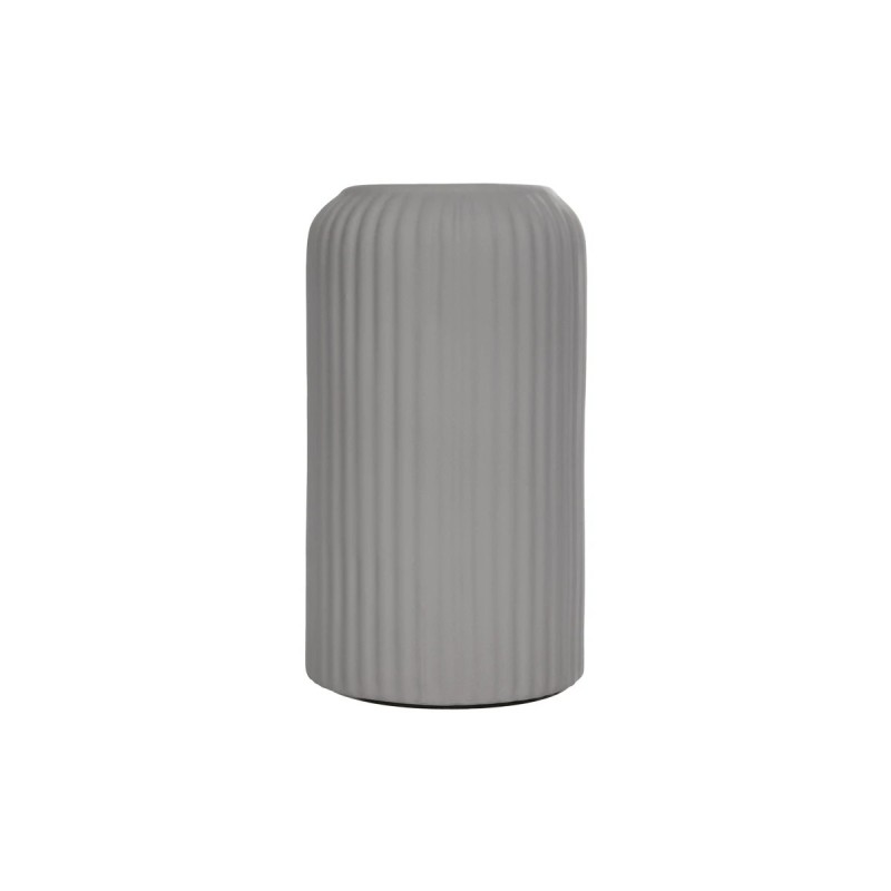 GloboStar® Artificial Garden LOVINA 21257 Διακοσμητικό Κεραμικό Βάζo Γκρι Π9 x Μ9 x Υ16 cm