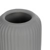 GloboStar® Artificial Garden LOVINA 21257 Διακοσμητικό Κεραμικό Βάζo Γκρι Π9 x Μ9 x Υ16 cm
