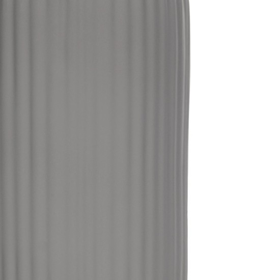 GloboStar® Artificial Garden LOVINA 21257 Διακοσμητικό Κεραμικό Βάζo Γκρι Π9 x Μ9 x Υ16 cm