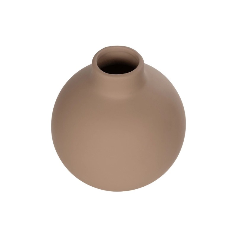 GloboStar® Artificial Garden MAURITIUS 21259 Διακοσμητικό Κεραμικό Βάζo ΚαφέΠ12 x Μ12 x Υ14 cm