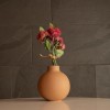 GloboStar® Artificial Garden MAURITIUS 21259 Διακοσμητικό Κεραμικό Βάζo ΚαφέΠ12 x Μ12 x Υ14 cm