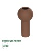 GloboStar® Artificial Garden COSTA RICA 21260 Διακοσμητικό Κεραμικό Βάζo Καφέ Π10 x Μ10 x Υ21cm