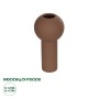 GloboStar® Artificial Garden COSTA RICA 21260 Διακοσμητικό Κεραμικό Βάζo Καφέ Π10 x Μ10 x Υ21cm