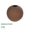 GloboStar® Artificial Garden SANUR 21261 Διακοσμητικό Κεραμικό Βάζo Καφέ Π22 x Μ22 x Υ20cm