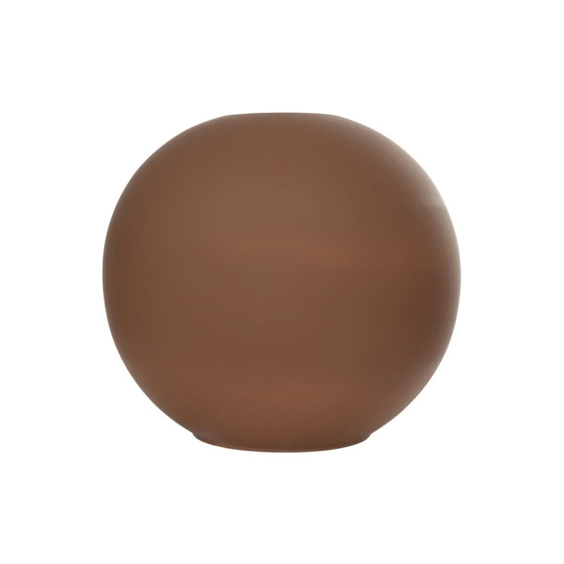 GloboStar® Artificial Garden SANUR 21261 Διακοσμητικό Κεραμικό Βάζo Καφέ Π22 x Μ22 x Υ20cm