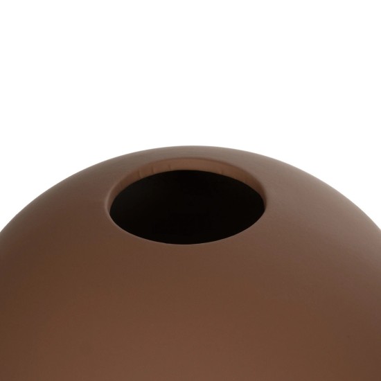GloboStar® Artificial Garden SANUR 21261 Διακοσμητικό Κεραμικό Βάζo Καφέ Π22 x Μ22 x Υ20cm GloboStar® Artificial Garden SANUR 21261 Διακοσμητικό Κεραμικό Βάζo Καφέ Π22 x Μ22 x Υ20cm