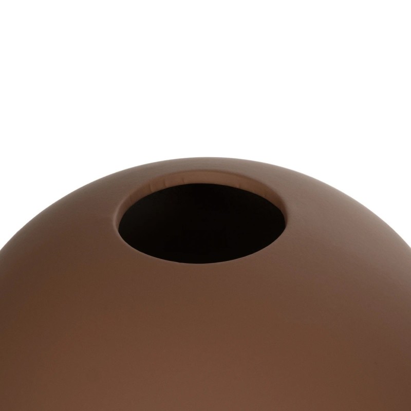 GloboStar® Artificial Garden SANUR 21261 Διακοσμητικό Κεραμικό Βάζo Καφέ Π22 x Μ22 x Υ20cm
