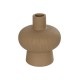 GloboStar® Artificial Garden CORNEOL 21262 Διακοσμητικό Κεραμικό Βάζo Καφέ Π17 x Μ17 x Υ20cm