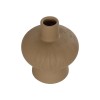 GloboStar® Artificial Garden CORNEOL 21262 Διακοσμητικό Κεραμικό Βάζo Καφέ Π17 x Μ17 x Υ20cm