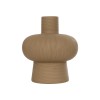 GloboStar® Artificial Garden CORNEOL 21262 Διακοσμητικό Κεραμικό Βάζo Καφέ Π17 x Μ17 x Υ20cm