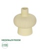 GloboStar® Artificial Garden ICEBERG 21263 Διακοσμητικό Κεραμικό Βάζo Μπεζ Π17 x Μ17 x Υ20cm