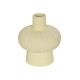 GloboStar® Artificial Garden ICEBERG 21263 Διακοσμητικό Κεραμικό Βάζo Μπεζ Π17 x Μ17 x Υ20cm
