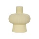 GloboStar® Artificial Garden ICEBERG 21263 Διακοσμητικό Κεραμικό Βάζo Μπεζ Π17 x Μ17 x Υ20cm