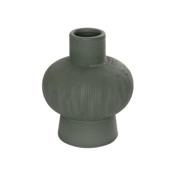 GloboStar® Artificial Garden MALACHITE 21264 Διακοσμητικό Κεραμικό Βάζo Πράσινο Π13 x Μ13 x Υ16cm