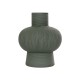 GloboStar® Artificial Garden MALACHITE 21264 Διακοσμητικό Κεραμικό Βάζo Πράσινο Π13 x Μ13 x Υ16cm