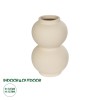 GloboStar® Artificial Garden PEARL 21265 Διακοσμητικό Κεραμικό Βάζo Μπεζ Π13 x Μ13 x Υ21cm