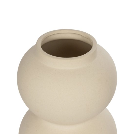 GloboStar® Artificial Garden PEARL 21265 Διακοσμητικό Κεραμικό Βάζo Μπεζ Π13 x Μ13 x Υ21cm GloboStar® Artificial Garden PEARL 21265 Διακοσμητικό Κεραμικό Βάζo Μπεζ Π13 x Μ13 x Υ21cm