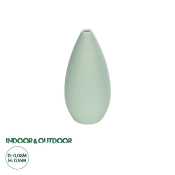 GloboStar® Artificial Garden SEYHELLES 21266 Διακοσμητικό Κεραμικό Βάζo Τιρκουάζ Π8 x Μ8 x Υ16cm