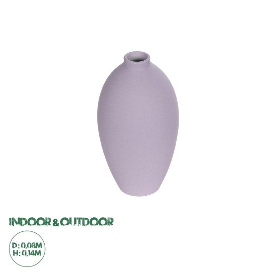 GloboStar® Artificial Garden AMETHYST 21267 Διακοσμητικό Κεραμικό Βάζo Μωβ Π8 x Μ8 x Υ14cm GloboStar® Artificial Garden AMETHYST 21267 Διακοσμητικό Κεραμικό Βάζo Μωβ Π8 x Μ8 x Υ14cm
