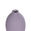 GloboStar® Artificial Garden AMETHYST 21267 Διακοσμητικό Κεραμικό Βάζo Μωβ Π8 x Μ8 x Υ14cm