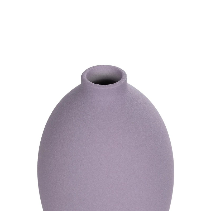 GloboStar® Artificial Garden AMETHYST 21267 Διακοσμητικό Κεραμικό Βάζo Μωβ Π8 x Μ8 x Υ14cm