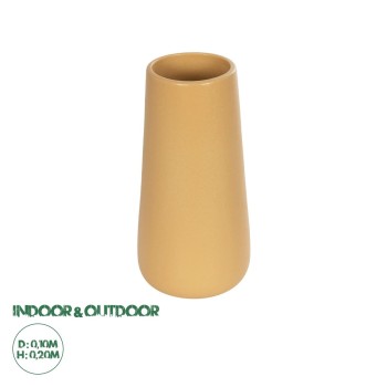 GloboStar® Artificial Garden LEGIAN 21268 Διακοσμητικό Κεραμικό Βάζo Πορτοκαλι Π10 x Μ10 x Υ20cm