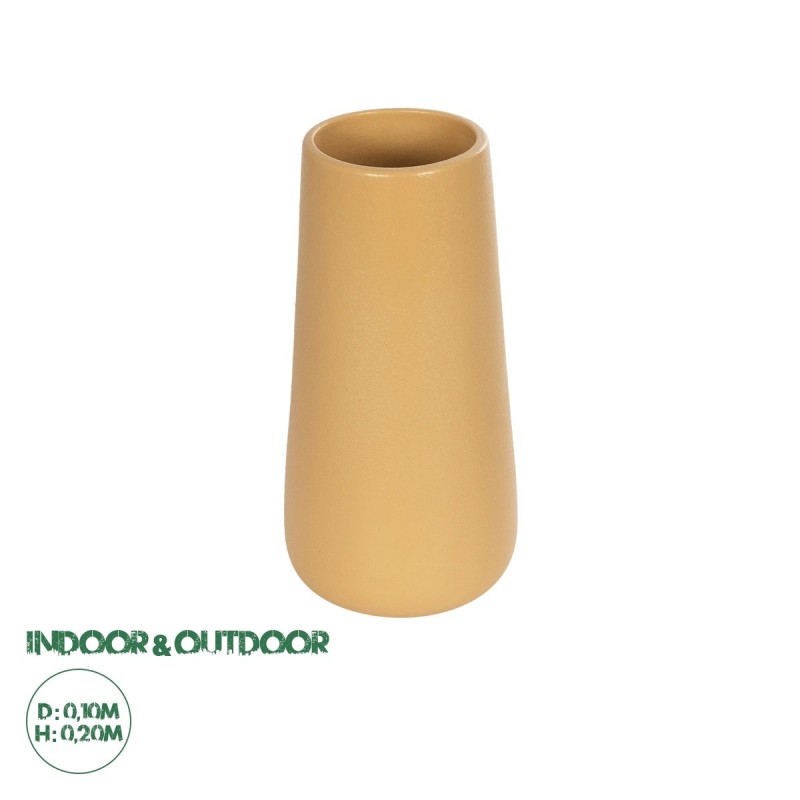 GloboStar® Artificial Garden LEGIAN 21268 Διακοσμητικό Κεραμικό Βάζo Πορτοκαλι Π10 x Μ10 x Υ20cm