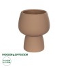 GloboStar® Artificial Garden AMBER 21269 Διακοσμητικό Κεραμικό Βάζo Καφέ Π17 x Μ17 x Υ20cm